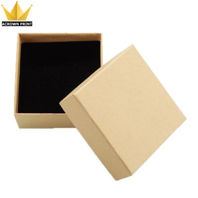 China China Packaging Recyclable Competitive Brown Paper Jewelry Box Custom Logo Printed for sale