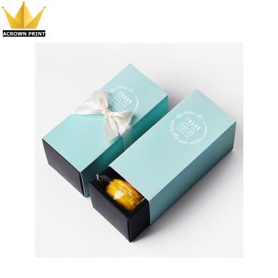 China Custom Personal Logo Food Cookies Packaging Recyclable Cardboard Macarons Box for sale