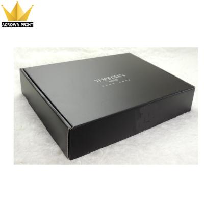 China Customized Recyclable Branded Wholesale Cheap Luxury Black Rigid Clothing Boxes for sale