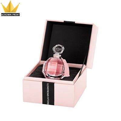 China Elegant Solid Woman Recyclable Embossing And Flocking Cosmetic Perfume Packaging Box for sale