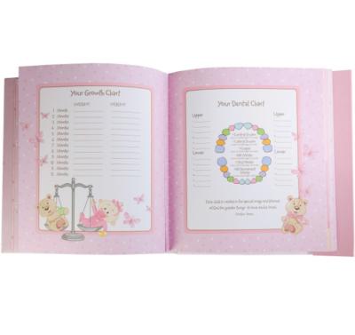 China Custom Printed Recordable Gift Promotion Baby Shower Guestbook Baby Diary Memory Book for sale