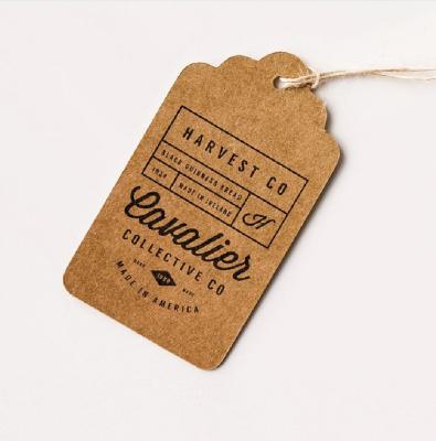 China Sustainable Custom Printed Recycled Kraft Paper T-shirt Clothing Brand Tag Jewelry Label Tag For Jewelry for sale