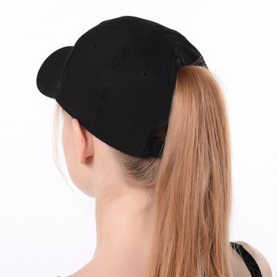 China Custom Wholesale Hip Hop Logo 6 Panel Gorras Embroidery Cotton Printing Dad Baseball Mesh Foam Hat Ponytail Hats for sale