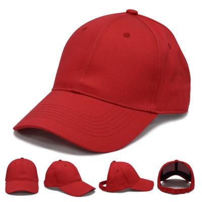 China Custom Logo Women Baseball Sports Hat Adjustable Beach Dad Ponytail Hat COMMON High for sale