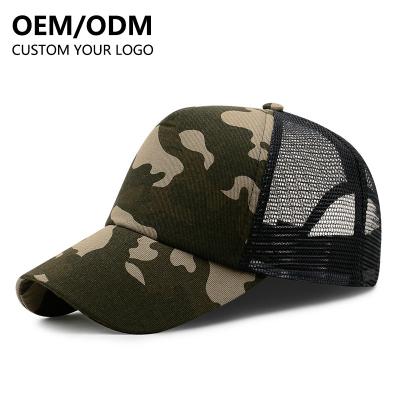 China 2022 Wholesale COMMON Mens Leisure Fashion Designer 6 Panel White 3d Mesh Custom Outdoor Sport Camouflage Trucker Hats Hats for sale