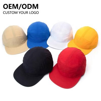 China breathable & Current Gorras Woven Label Logo Camping Hat OEM Five Panel Corduroy Camp Hat High Quality Outdoor Sport Waterproof Custom for sale