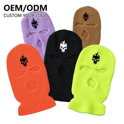 China OEM COMMON MEN wholesale unisex mount recycling spandex one two acrylic winter balaclava knitted wool filter hat three hole ski mask hat for sale