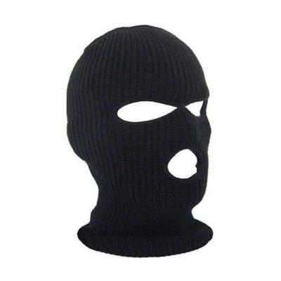 China Wholesale New Winter Women's High Quality Face Cover Hat Custom Face Mask Balaclava Knitted Full Face Cover 3 Hole Ski Mask for sale