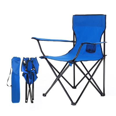 China Cheap Travel Easy-carry Beach Fishing Chair Portable Lightweight Folding Foldable Camping Chair With Armrest Can Customized Logo for sale