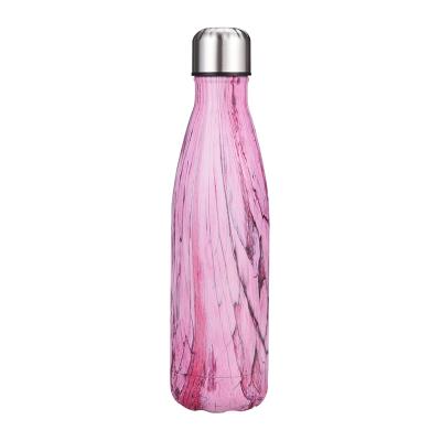 China Sustainable 500ml 750ml Custom Laser Engrave Double Wall Vacuum Insulated Stainless Steel Sports Water Bottle for sale