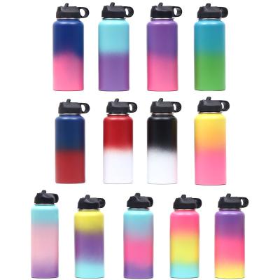 China Sustainable Wholesale 350/500/600/750ml Double Wall Stainless Steel Vacuum Insulated Portable Sports Water Bottle for sale