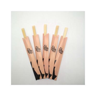 China Disposable Hot Sale Disposable Chopsticks With Kraft Paper Custom Logo for sale