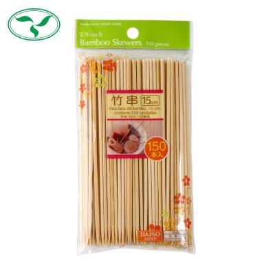 China High Quality Seafood Bamboo Kebab Kebab Teppo Easily Cleaned Bamboo Skewer for sale