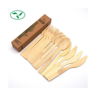 China Wholesale Disposable Travel Disposable Bamboo Cutlery Set for sale