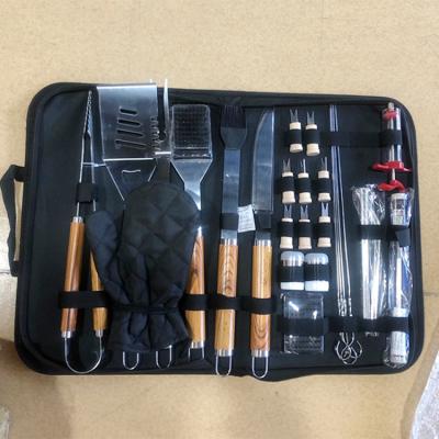 China Easily Cleaned Bag Rotisserie Stainless Steel 26 Piece Combination Barbecill Tool Kit for sale