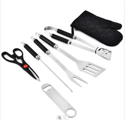 China Factory Direct Easily Cleaned 7 Piece Stainless Steel BarbecQ Tool BarbecQ Set for sale