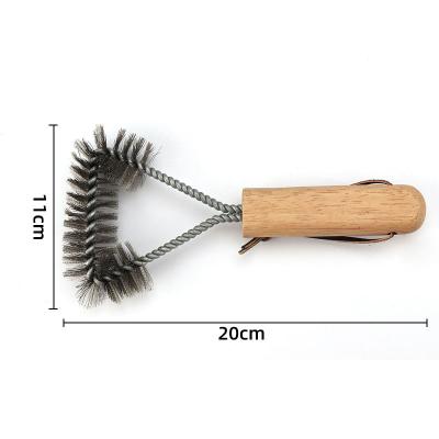 China Household BBQ Brush Stainless Steel Outdoor Steel Wire Brush for sale