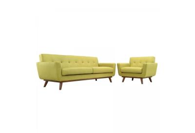 Chine Sofas sectionnels étendus de style de la moitié du siècle, sofa jaune moderne de Recliner de tissu à vendre