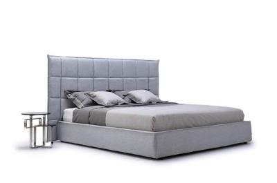 China Italiaanse de Stoffenzaal van het Stijl Moderne Beklede Bed Meubilair Aangepaste Kleur Te koop