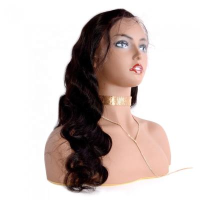 China Body Wave Cuticle Aligned Unprocessed Brazilian Virgin Human Hair Body Wave Full Lace Wigs for sale