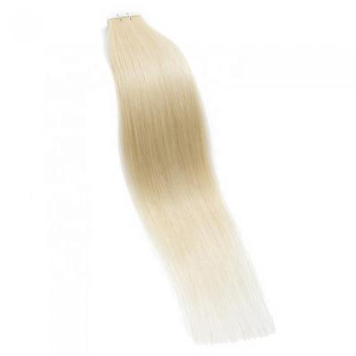 China Wholesale Blonde Silky Straight Wave Invisible Tape In Extensions Virgin Hair Double Drawn Tape Hair Extension for sale