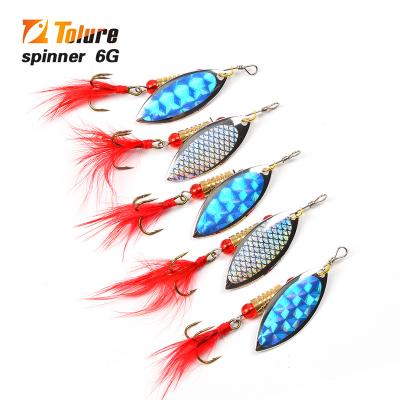 China Metal Tolure New 5Pcs per Box Metal Spoon Spinner Baits Metal Spinner Spoon Lures Baits Kits With Tackle Box for sale