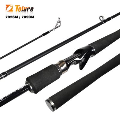 China Carbonfiber Toplure 2023 fishing high modulus carbon fiber 702sm jigging bass musky casting rods 1.8m 1.98m 2.1m 2.28m 2.4m for sale