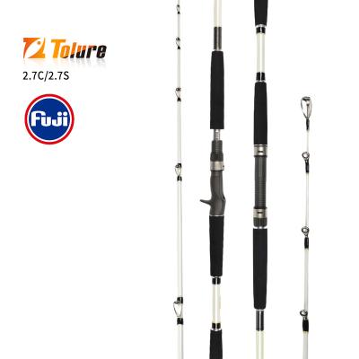 China High carbon fiber Tolure High Carbon Fiber FUJI guide and reel seat 2.7m 60-160G MH Power Tip Slow Jigging Boat Fishing Rod For Saltwater for sale