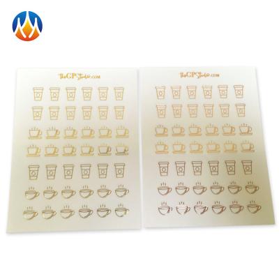 China Custom KISS CUT High Quality Non Removable Label Gold Foil Stamping Special Sticker for sale