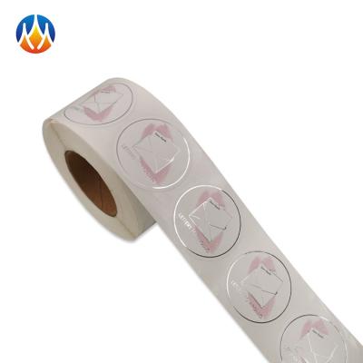 China Strong Sticky LETTERS SEAL SILVER ALUMINUM ADHESIVE STICKER ROLL LABEL PAPER PRINTING for sale