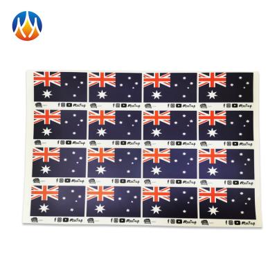 China Self Adhesive Customized British Flag Sticker Paper Material Flag Sticker Label Printing for sale