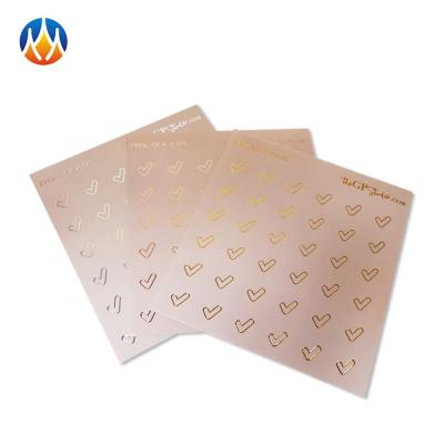 China Custom kiss cut HEART PINK ICON FOIL KISS CUSTOM CUT STICKER SHEET for sale