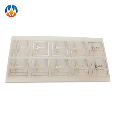 China Self Adhesive Hot Brand Logo Cosmetic Container Sticker Foil Stamp Label for sale