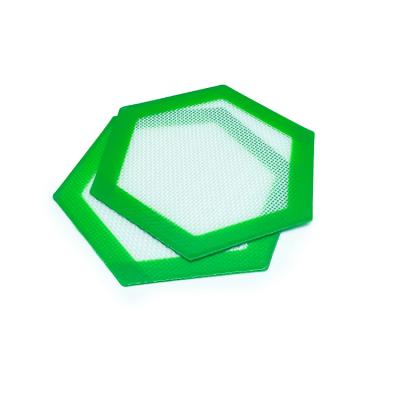 China Sustainable Quick Shipping 120mm Hexagonal Silicone Coated Fiberglass Baking Mat for sale