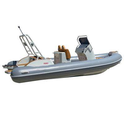 China CE 19ft 5.8m Hypalon V Hull Aluminum Inflatable Aluminum Rib Boat 580 Deep Sport for sale