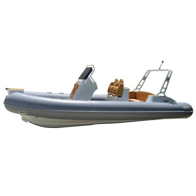 China CE 19ft 5.8m Hypalon V Hull Aluminum Inflatable Aluminum Rib Boat 580 Deep Sport for sale