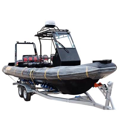 China CE 25ft 7.6m Hypalon V Hull Aluminum Inflatable Aluminum Deep Patrol Rib Boat PA760 for sale