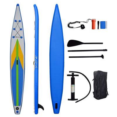 China Unisex Racing Paddle Board Inflatable Sup Stand Up Paddle Board With Paddling Bottom Fin For Sale for sale