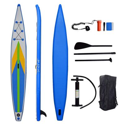 China Hot Selling Unisex 14' Inflatable Stand Up Paddle Board Racing Sip Paddle Board for sale