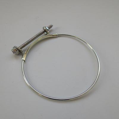 China 65 Coil Manganese Cable Pipe Staple Wire Rope Spring Clip Steel Galvanized Single Hose Clamp for sale