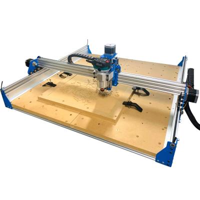 China 8080 Aluminum Desktop Wood Cutter 500w Spindle CNC Engraver Wood Working Engraving Machine for sale