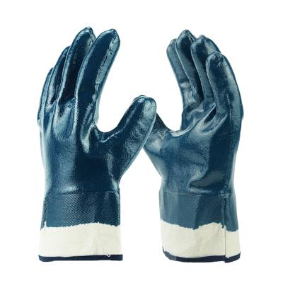 China Cheapest Breathable Comfortable Wholesale Nitrile Working Gloves Fully Coated Nitrile Coated Working Gloves Safety Protection Gloves for sale