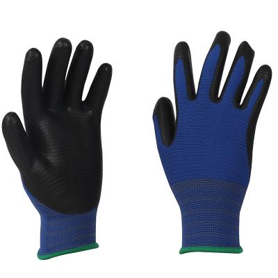 China Anti-Slip U3 Liner Foam Nitrile Coated Gloves Spandex NBR Work Gloves for sale