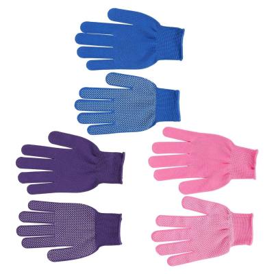 China Seamless Polyester Nylon PVC Dotted Work Gloves Anti Slip PVC Dots Working Hand Inspection Gloves for sale