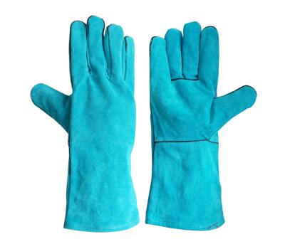 China Breathable Comfortable Cow Split Leather Working Gloves Cheaper Welding Leather Gloves Wholesale Safety Protection Working Gloves for sale