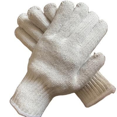 China Comfortable Cotton Knitted White Gloves Cotton Hand Gloves For Industrial Use for sale