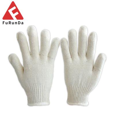 China 7 Gauge Natural White 50g Cotton Gloves For Industrial Use T-094 for sale