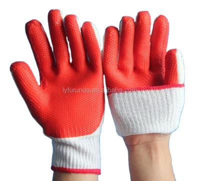 China General Purpose High Quality Cotton Rubber Coated Safety Latex Fabricator Working Gloves For Construction for sale