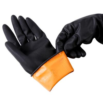 China General Purpose Sun Industria Latex Gloves Working Chemical Resistant Waterproof Industrial Latex Work Gloves for sale