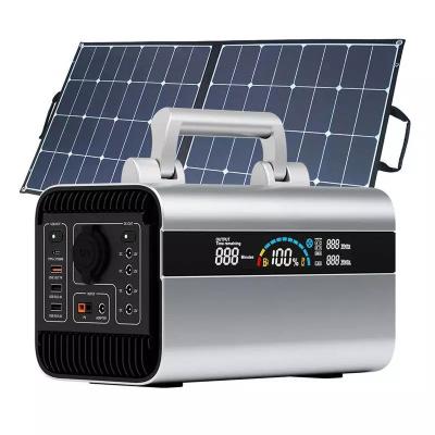 China Type C Custom outdoor party camping fishing car charging station & power station multi-function 300w solar portable power station for sale